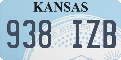 KS license plate 938IZB