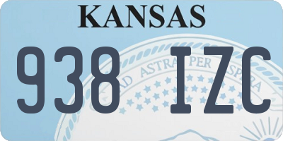 KS license plate 938IZC