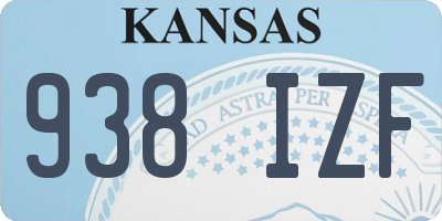 KS license plate 938IZF