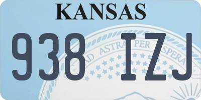 KS license plate 938IZJ