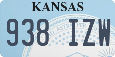 KS license plate 938IZW