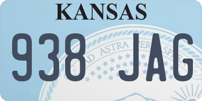 KS license plate 938JAG