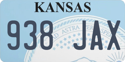 KS license plate 938JAX