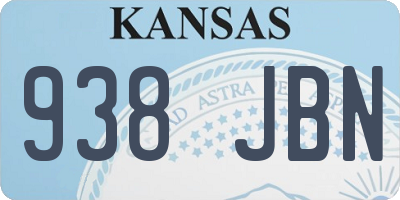 KS license plate 938JBN