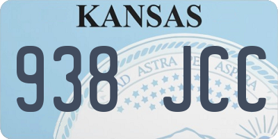 KS license plate 938JCC