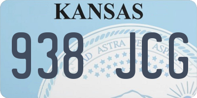 KS license plate 938JCG