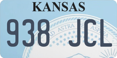 KS license plate 938JCL
