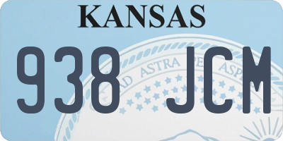 KS license plate 938JCM