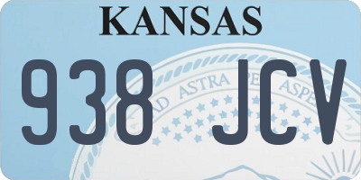 KS license plate 938JCV