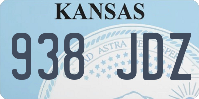 KS license plate 938JDZ