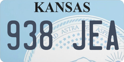 KS license plate 938JEA