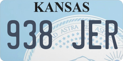 KS license plate 938JER