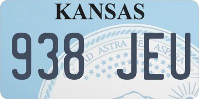 KS license plate 938JEU