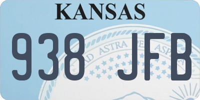 KS license plate 938JFB