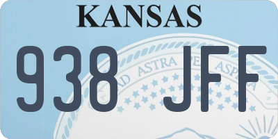 KS license plate 938JFF