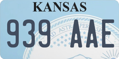 KS license plate 939AAE