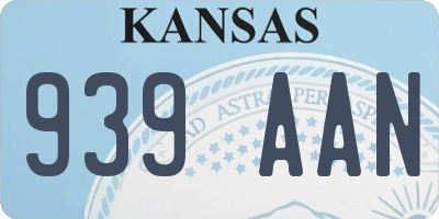 KS license plate 939AAN