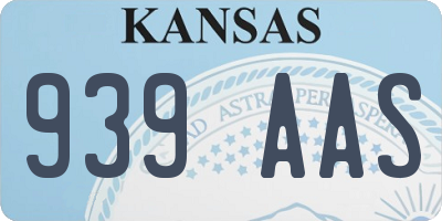 KS license plate 939AAS