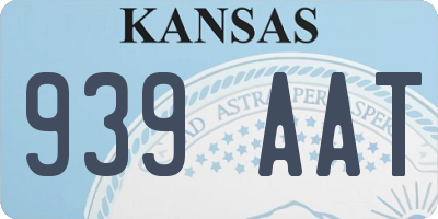 KS license plate 939AAT