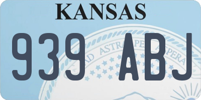 KS license plate 939ABJ