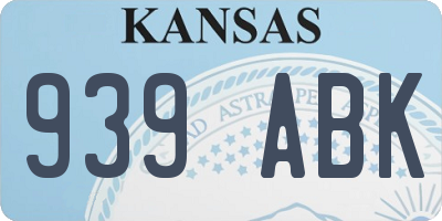 KS license plate 939ABK