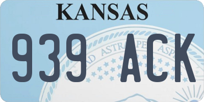 KS license plate 939ACK