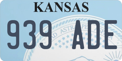 KS license plate 939ADE