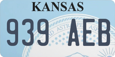 KS license plate 939AEB