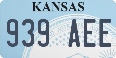 KS license plate 939AEE