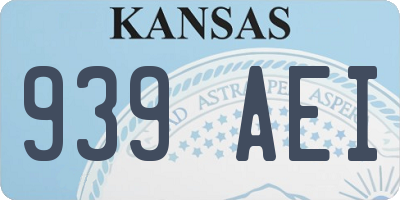 KS license plate 939AEI