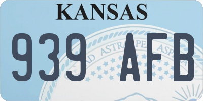KS license plate 939AFB
