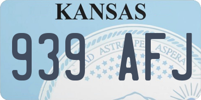 KS license plate 939AFJ