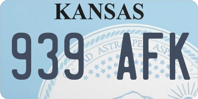 KS license plate 939AFK