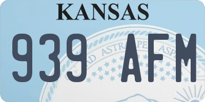 KS license plate 939AFM
