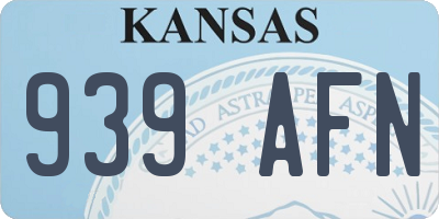KS license plate 939AFN