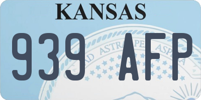 KS license plate 939AFP