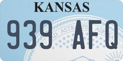 KS license plate 939AFQ