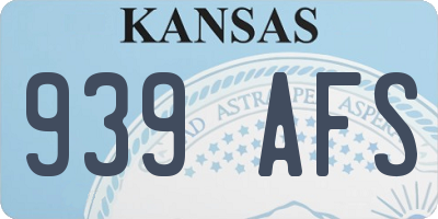 KS license plate 939AFS