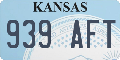 KS license plate 939AFT