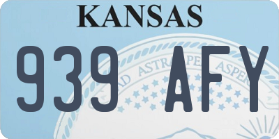 KS license plate 939AFY