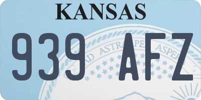 KS license plate 939AFZ