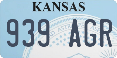 KS license plate 939AGR