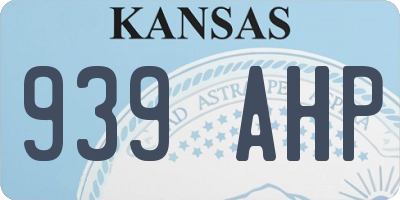 KS license plate 939AHP