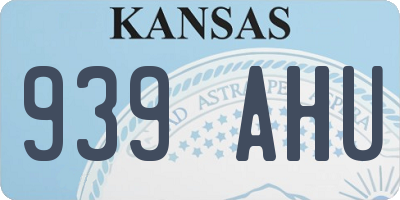 KS license plate 939AHU