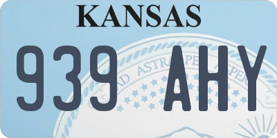 KS license plate 939AHY