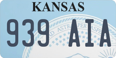 KS license plate 939AIA