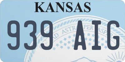 KS license plate 939AIG