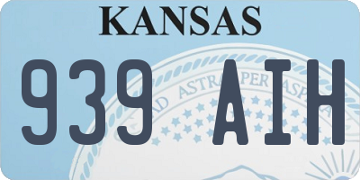 KS license plate 939AIH