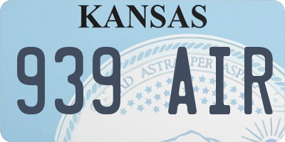 KS license plate 939AIR