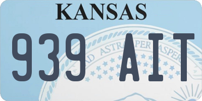 KS license plate 939AIT